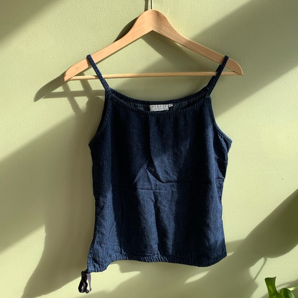 Vintage 90’s Hennes Cropped Denim Tank - Picture 2 of 7